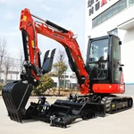 FREE SHIPPING Mini Excavator 3.5 Ton EPA Farm Used New Crawler Digger Kubota Engine Small Excavators 1 ton 2 ton Machine Prices